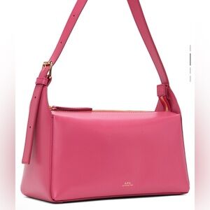 A.P.C. Pink Virginie Baguatte Bag 
Body: 100% leather